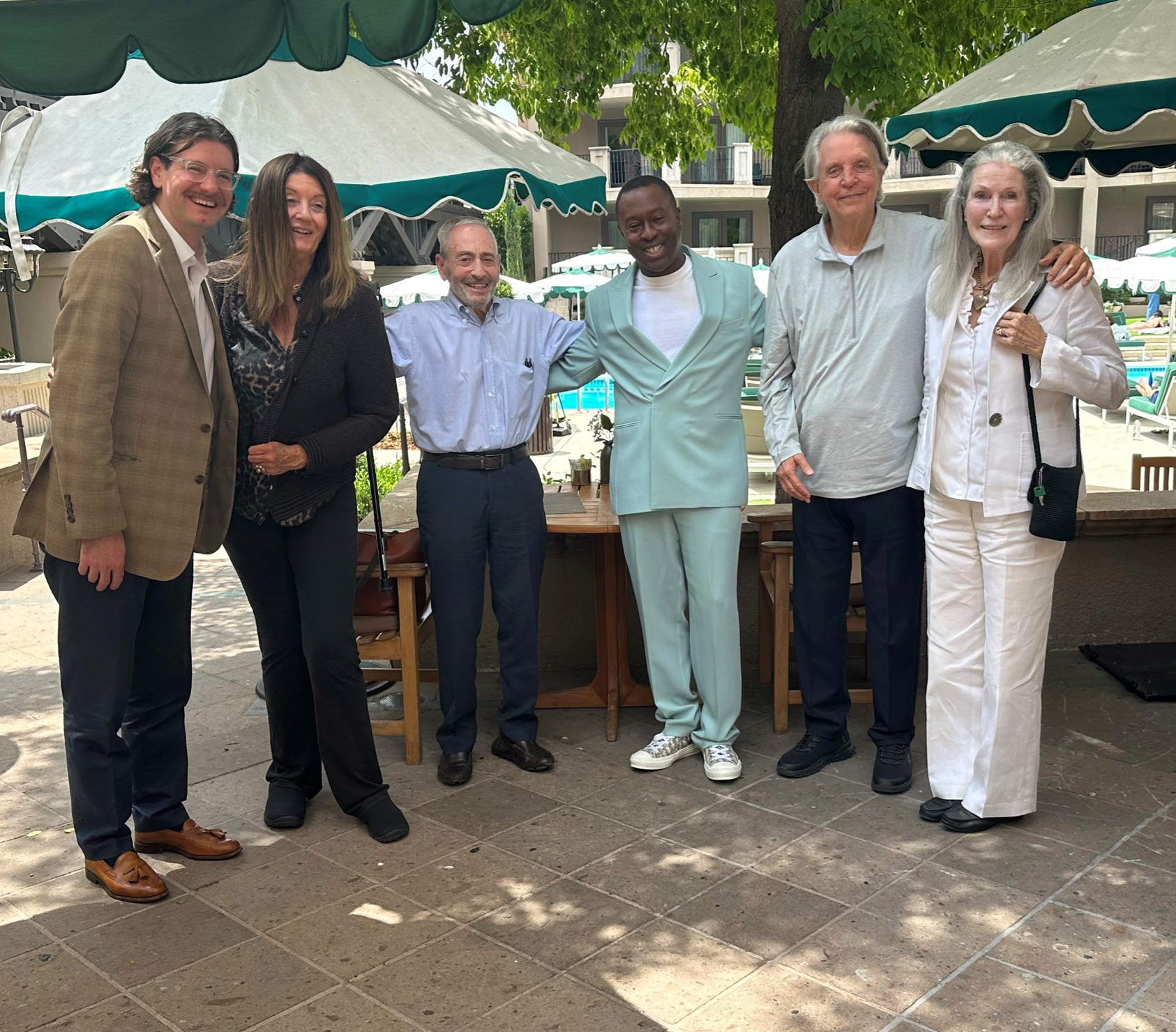 photo of USC officals with Mike and Linda Curb
